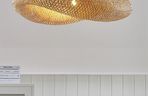 Lampa bambusowa - Beliani