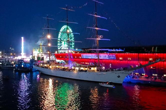 Nocne oblicze finału The Tall Ships Races 2024 w Szczecinie