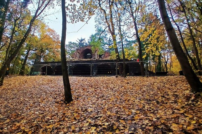 Porządkowanie terenu wokół wieży Quistorpa