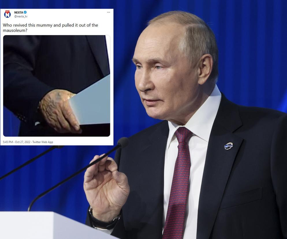 Putin przemawiał, wszyscy patrzyli na jego straszne dłonie! Takie same miała Elżbieta II przed śmiercią!