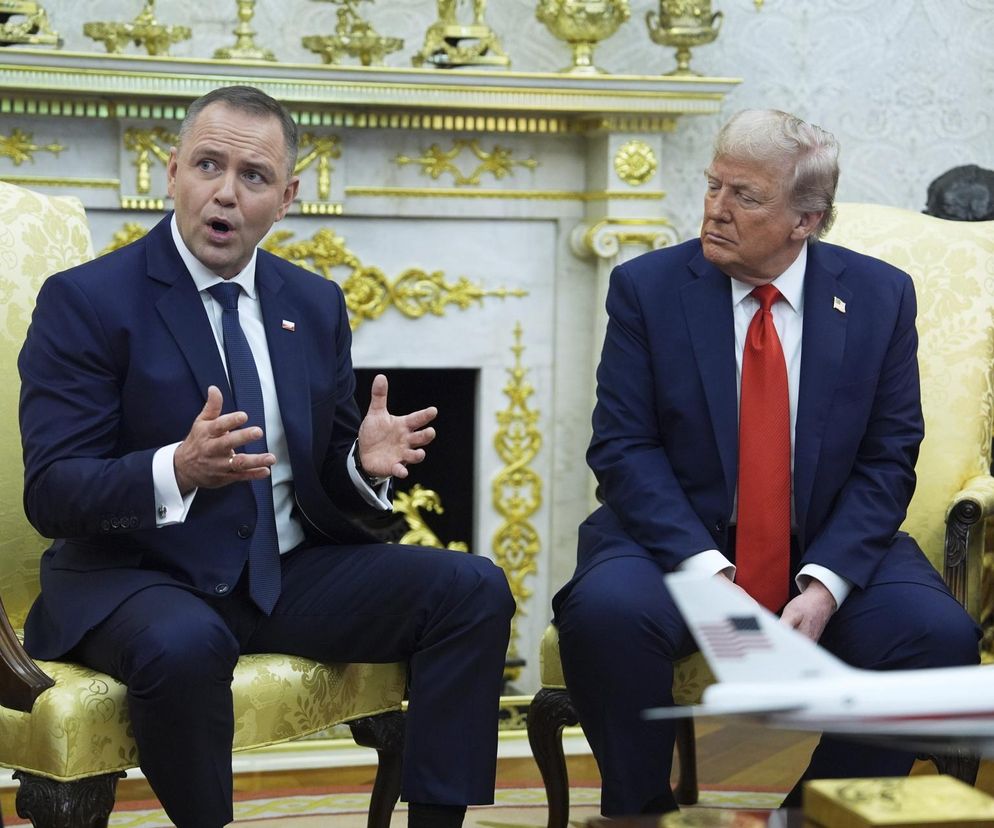 Konferencja Nawrockiego i Trumpa przed rozmowami w Białym Domu