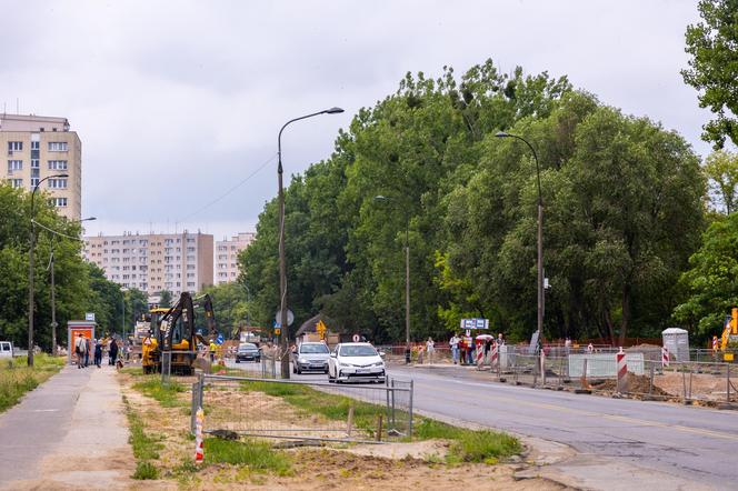 Budowa tramwaju na Stegny w Warszawie