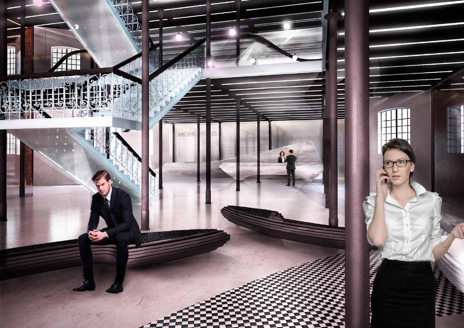 Chmura nad fabryką – koncepcja rozbudowy Monopolu Wódczanego w Łodzi studia MAKAA group