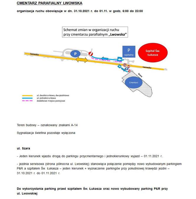 Organizacja ruchu w rejonie tarnowskich cmentarzy