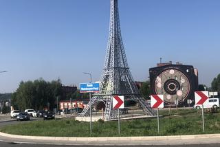  Wieża Eiffla w Rybniku. Stanęła na rondzie w Niedobczycach