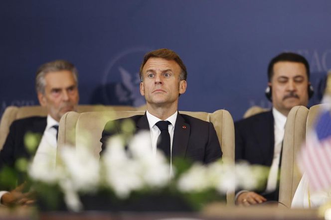 Emmanuel Macron i Donald Trump w Sharm el-Sheikh