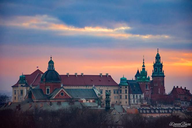 Zachód słońca nad Krakowem