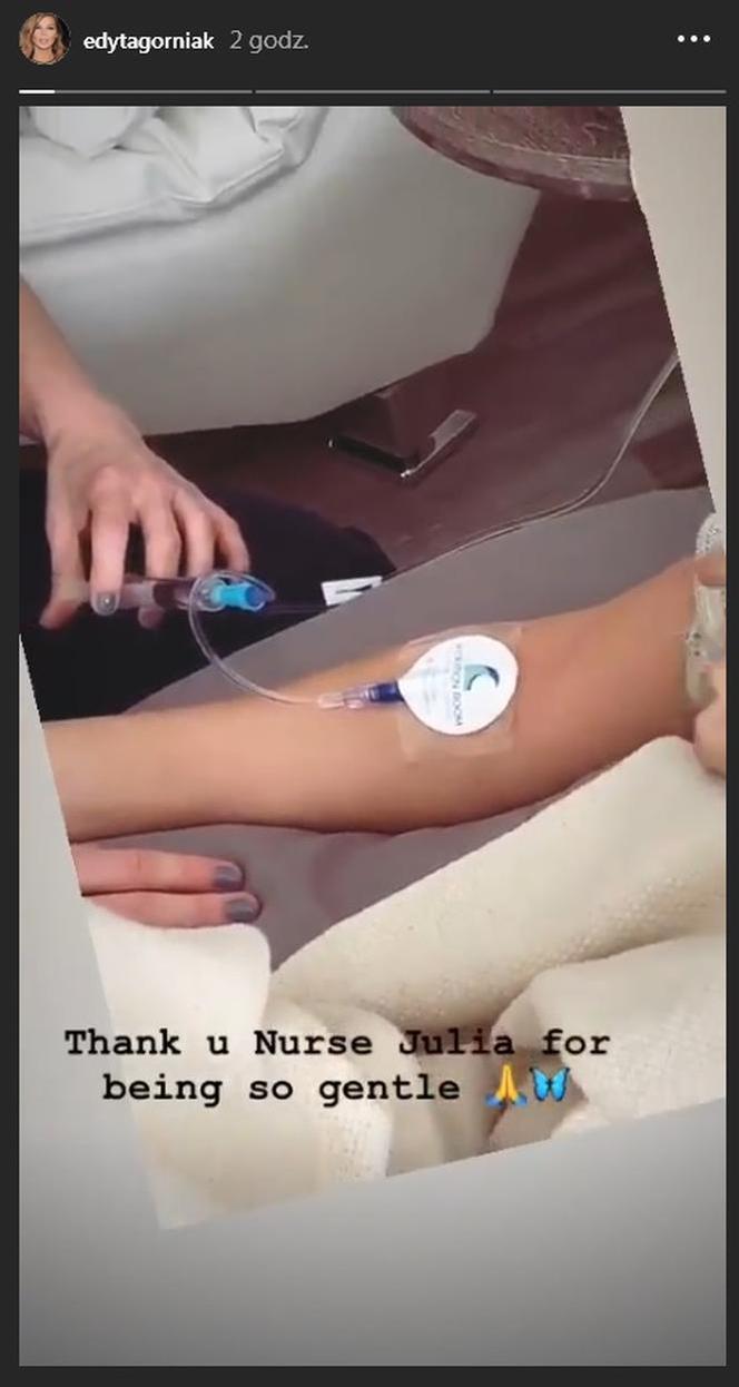 Edyta Górniak pod kroplówką