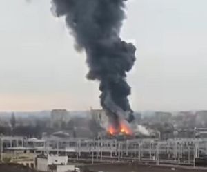 Potężny pożar zabytkowej hali w Gdańsku. Wielka chmura dymu w mieście