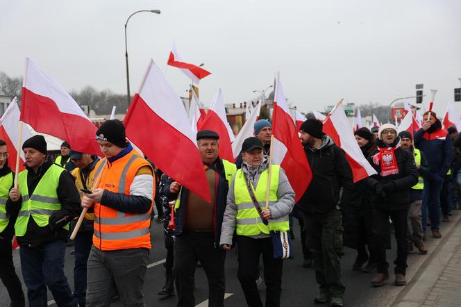 Protest rolników 20 marca w Lublinie. Przeszli ulicami miasta pod LUW