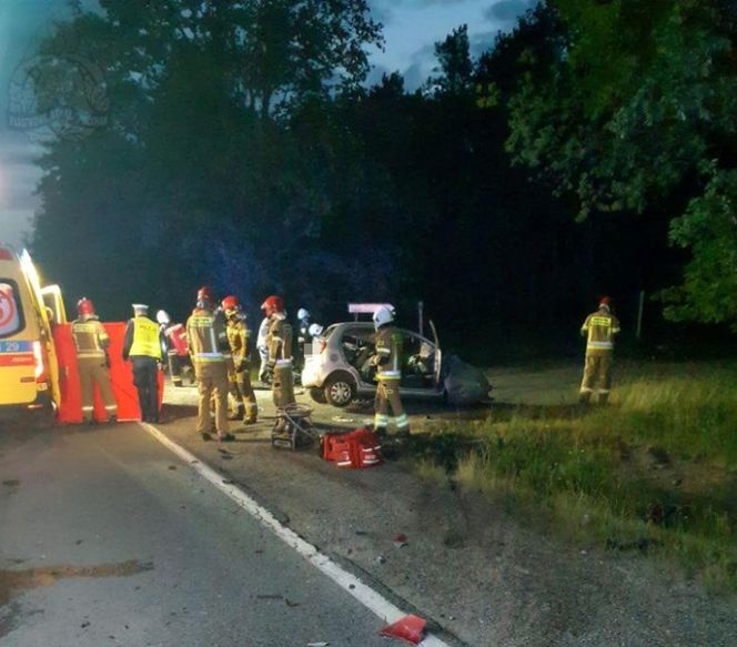 Śmiertelny wypadek na DK 12 pod Piotrkowem Tryb. Kierujący chevroletem wjechał pod tira [ZDJĘCIA]
