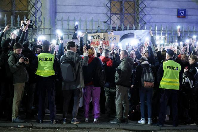 Protest pod ambasadą Rosji w Warszawie