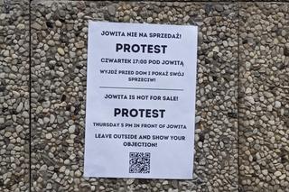 Protest studentów pod Domem Studenckim Jowita w Poznaniu