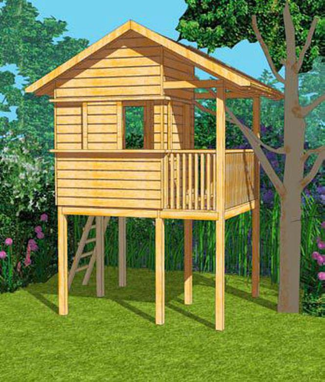 Drewniany domek ogrodowy