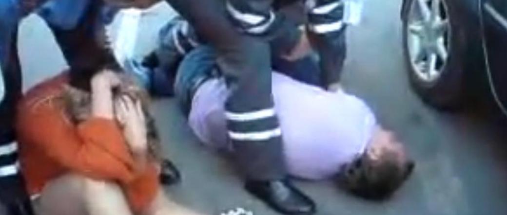 Pijana Rosjanka na Białorusi