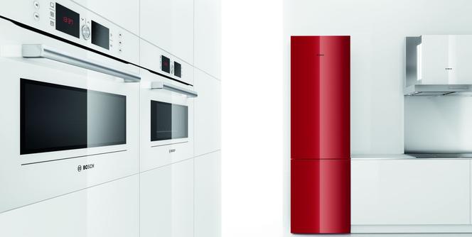 lodówka Bosch KGN36SR31 ColorGlass czerwona