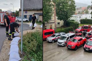 Dolny Śląsk szykuje się na wielką wodę. Strażacy układają worki z piaskiem 