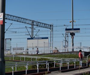 Protest na stacji PKP Włoszczowa Północ