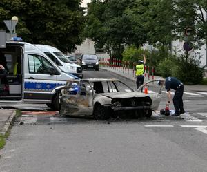 Wybuch samochodu w Zielonej Górze