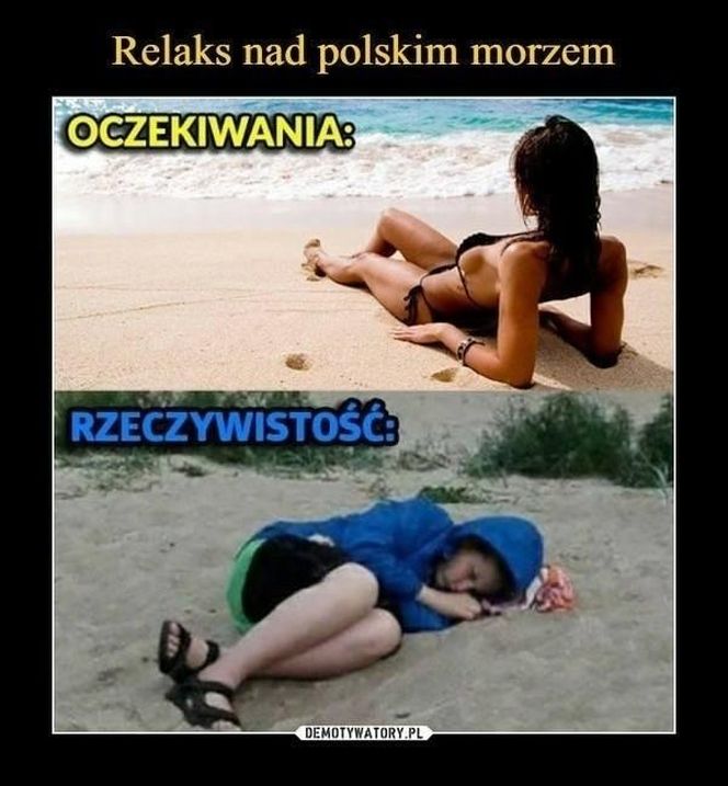 Najlepsze memy o wakacjach nad polskim morzem