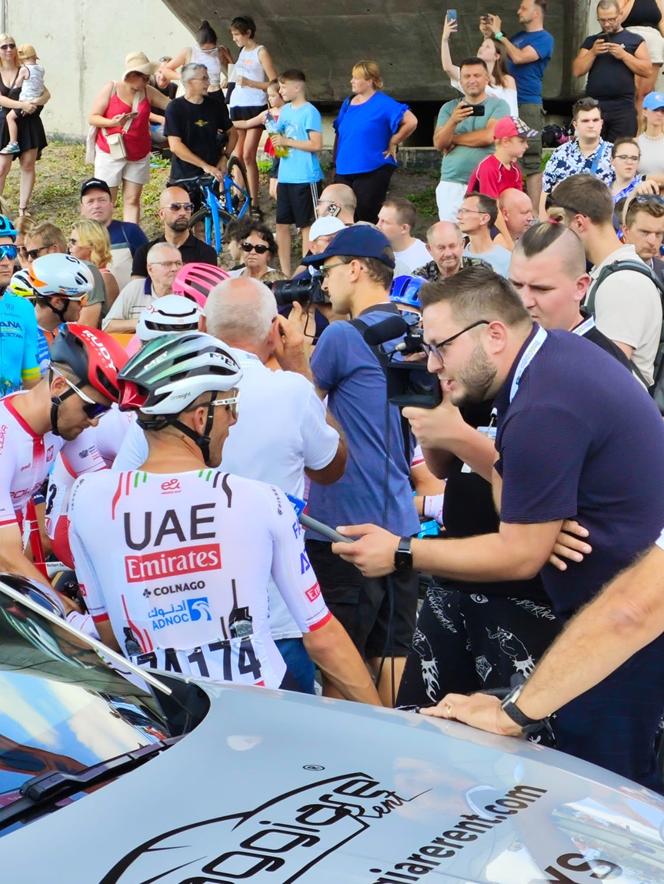 Tour de Pologne w Katowicach. Kolarze bawią się z kibicami