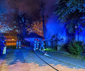 Pożar budynku wielorodzinnego w Bielsku-Białej