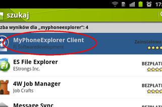 Instalacja MyPhoneExplorer Client w telefonie z systemem Google Android