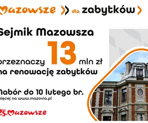 Ruszył nabór wniosków do projektu Mazowsze dla zabytków