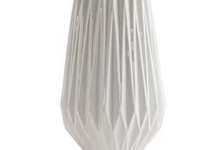 Biały ceramiczny wazon origami