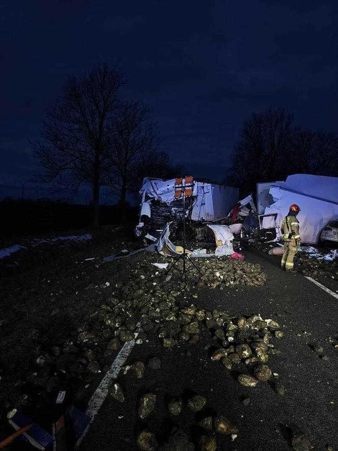 Śmiertelny wypadek pod Malborkiem. Nie żyje dwóch kierowców ciężarówek