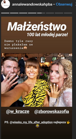 Anna Lewandowska i młoda para