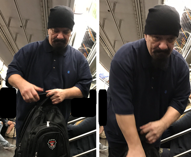 Onanista z metra poszukiwany