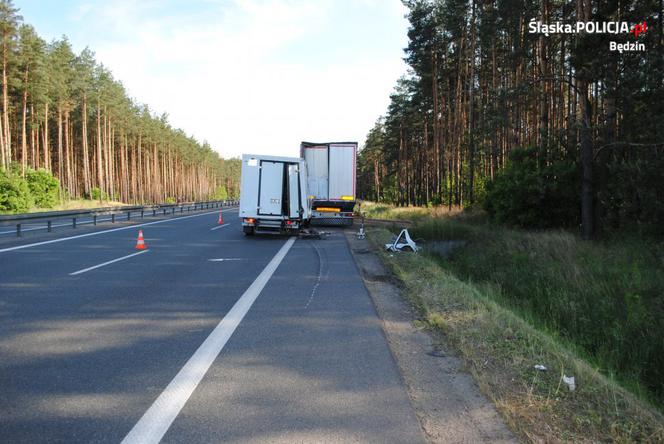 Śmiertelny wypadek w okolicy węzła w Siewierzu! Ciężarówka zderzyła się z samochodem dostawczym!