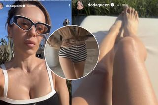 Doda w mikroszortach błysnęła nogami wysmarowanymi złocistym balsamem. Uciekła do Hiszpanii przed polskim zimnem