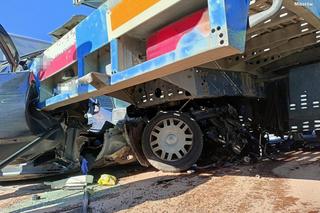 Uderzyl w tira wyszedl bez szwanku