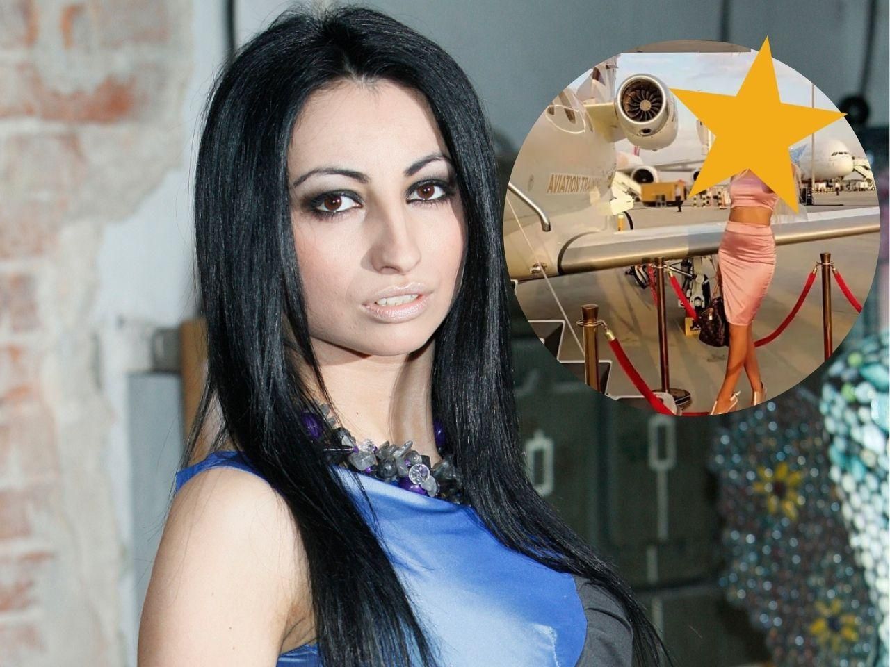 Sandy Rutowicz Dawno niewidziana Jola Rutowicz pozuje z prywatnym odrzutowcem. Powodzi ...