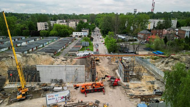 Budowa nowego wiaduktu kolejowego przy ul. Załęskiej w Katowicach