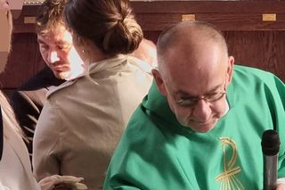 Daniel Martyniuk na chrzcinach syna