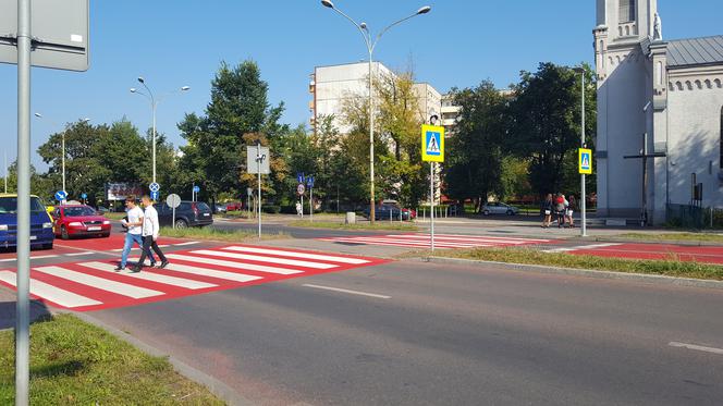 Aktywne przejście dla pieszych w Sosnowcu