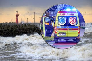 Fala i prądy wsteczne porwały kobietę! Miała wody tylko do pasa. Tragiczna śmierć nad Bałtykiem