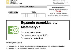Odpowiedzi egzamin ósmoklasisty matematyka 2023. Arkusze CKE, klucz, zadania 