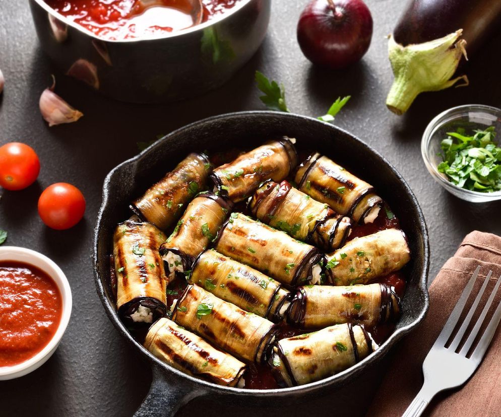 zapiekane roladki z bakłażana