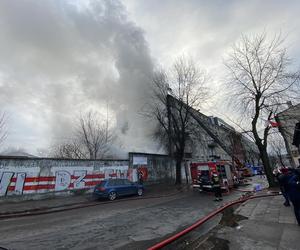 Pożar w centrum Łodzi