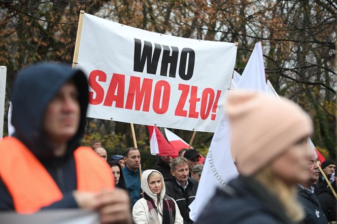 Protest plantatorów tytoniu w Warszawie (3.11.2025)