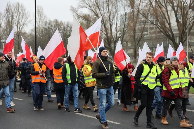 Protest rolników 20 marca w Lublinie. Przeszli ulicami miasta pod LUW