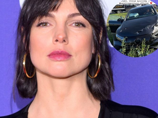 Karolina Gorczyca dziękuje Bogu i służbom. Tak wygląda merc Czeczota po wypadku