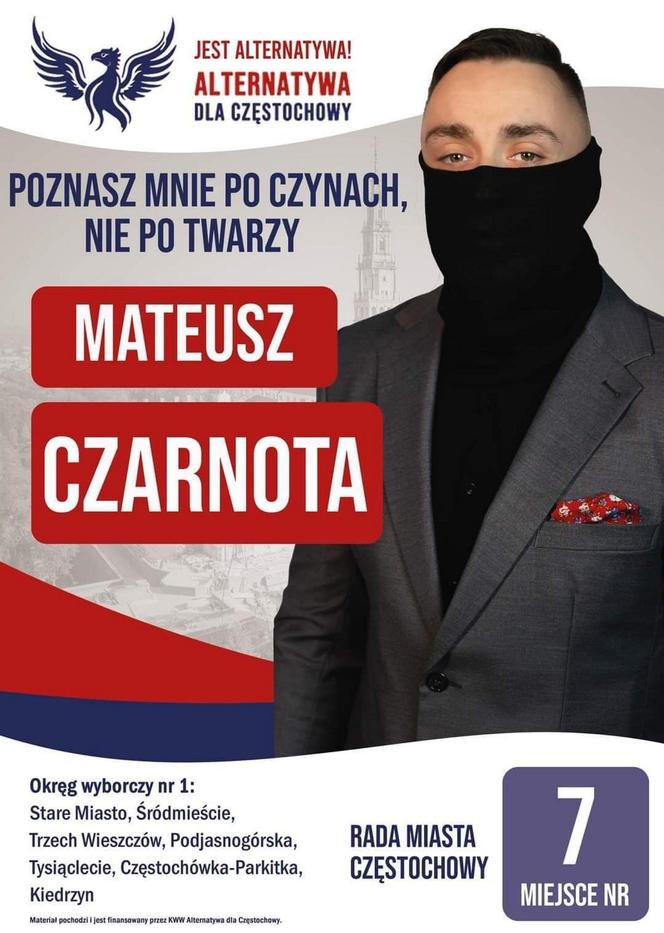 CZARNOTA Mateusz Michał kandydat do Rady Miasta Częstochowy 