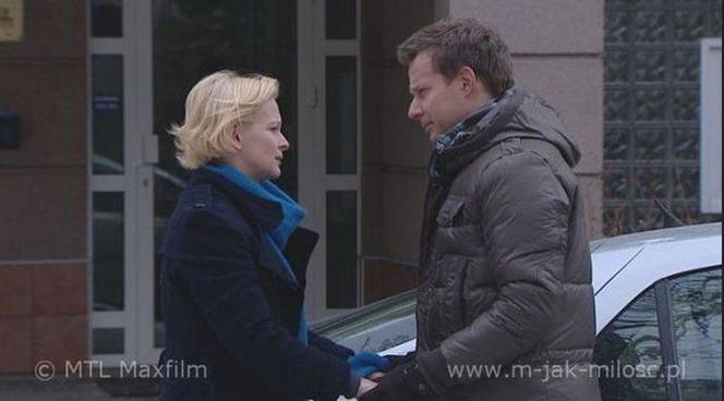 M jak miłość: Marta (Dominika Ostałowska), Szymon (Grzegorz Małecki)