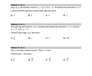 Matura 2025: matematyka 6.05.2025. Arkusze CKE i odpowiedzi. Poziom podstawowy 1 i 2 część [Formuła 2015]