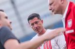 Robert Lewandowski na meczu Polska - Mołdawia